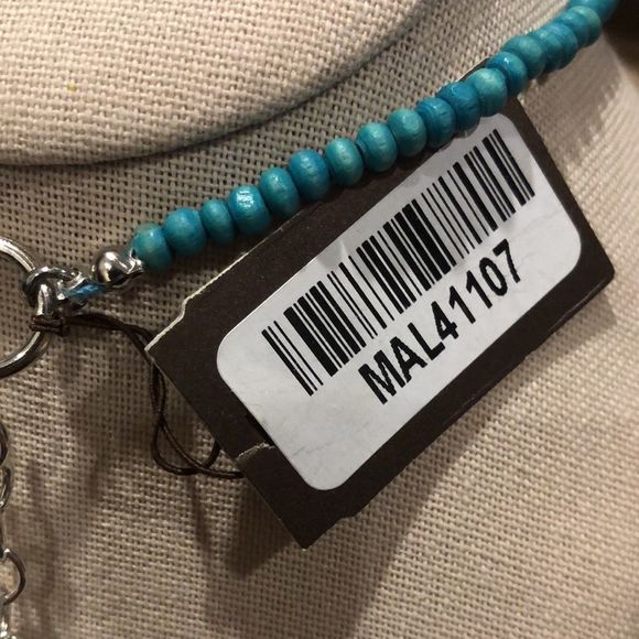 TRESKA Modern Abstract Multicolor MultiMedia Y Drop Necklace - Picture 6 of 9